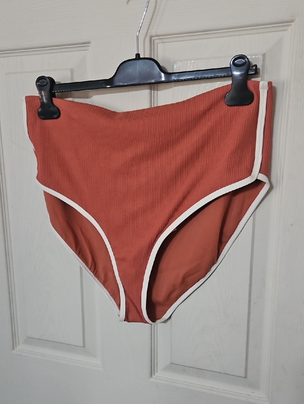 CALIA Tipped High Rise Bikini Swim Bottoms: WARM TERRACOTTA: NEW WITH TAGS: XXL
